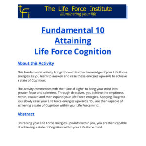 KIA0010 Fundamental10 Attaining Life Force Cognition