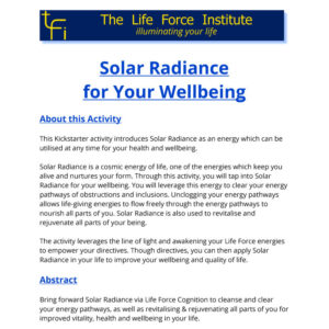 KIA0011 Solar Radiance for Your Wellbeing